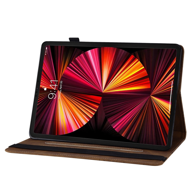 For iPad Pro 12.9 2022 / Air 13 2024 Big Butterfly Embossed Leather Tablet Case(Brown) - iPad Pro 12.9 (2022/2021) Cases by PMC TechLife | Online Shopping South Africa | PMC TechLife | Buy Now Pay Later Mobicred