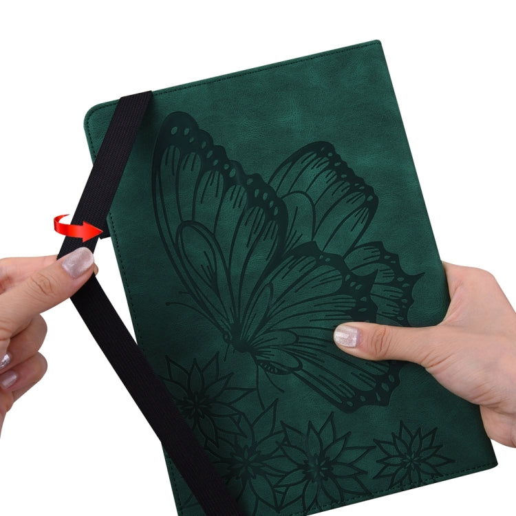 For iPad Pro 11 2024 Big Butterfly Embossed Leather Tablet Case(Green) - free shipping - PMC TechLife - Order now!
