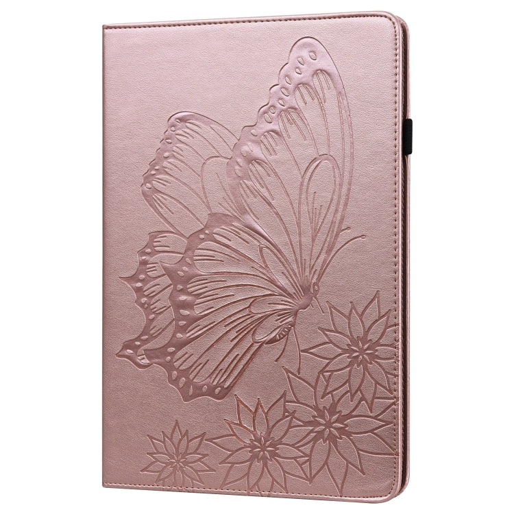 For Lenovo Tab P12 / Xiaoxin Pad Pro 12.7 Big Butterfly Embossed Leather Tablet Case(Rose Gold) - Lenovo by PMC TechLife | Online Shopping South Africa | PMC TechLife | Buy Now Pay Later Mobicred
