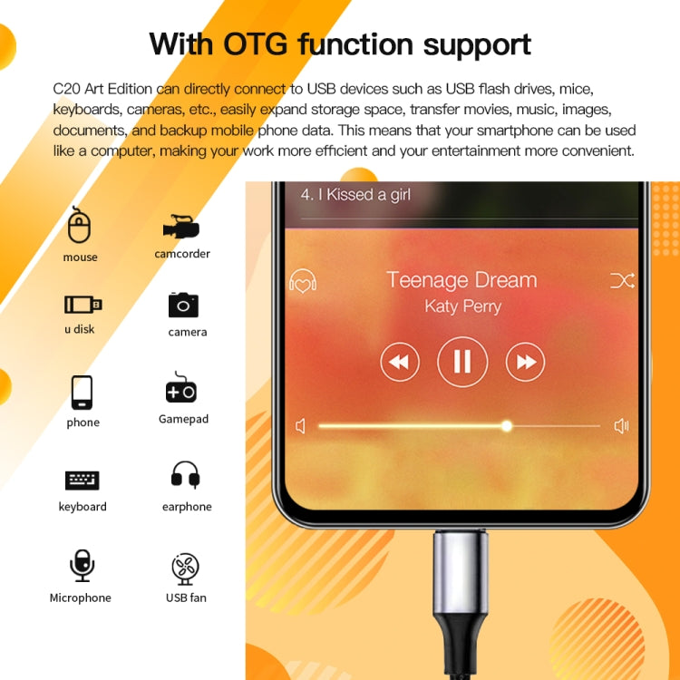 C20 Art Edition, 3GB+32GB, 6.53 inch Face Identification Android 8.1 MTK6753 Octa Core , Network: 4G, Dual SIM(Black) -  by PMC TechLife | Online Shopping South Africa | PMC TechLife