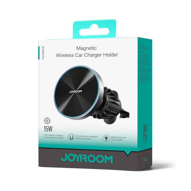 JOYROOM JR-ZS240 Pro Magnetic Wireless Car Air Outlet Charger(Black) - Wireless Charging Pads by JOYROOM | Online Shopping South Africa | PMC Jewellery | Buy Now Pay Later Mobicred