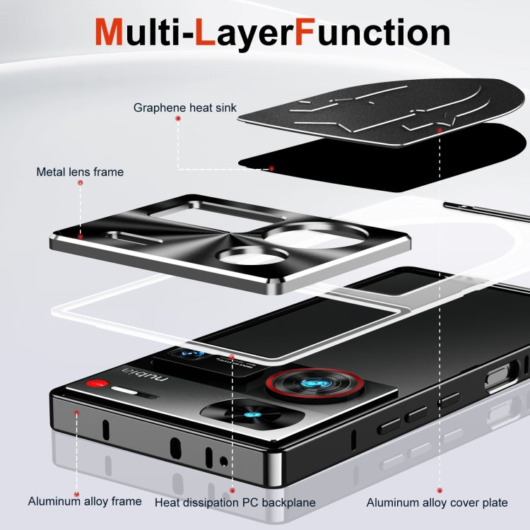 For ZTE nubia Z60 Ultra Leading Metal Cooling Phone Case(Black) - ZTE Cases by PMC TechLife | Online Shopping South Africa | PMC TechLife | Buy Now Pay Later Mobicred