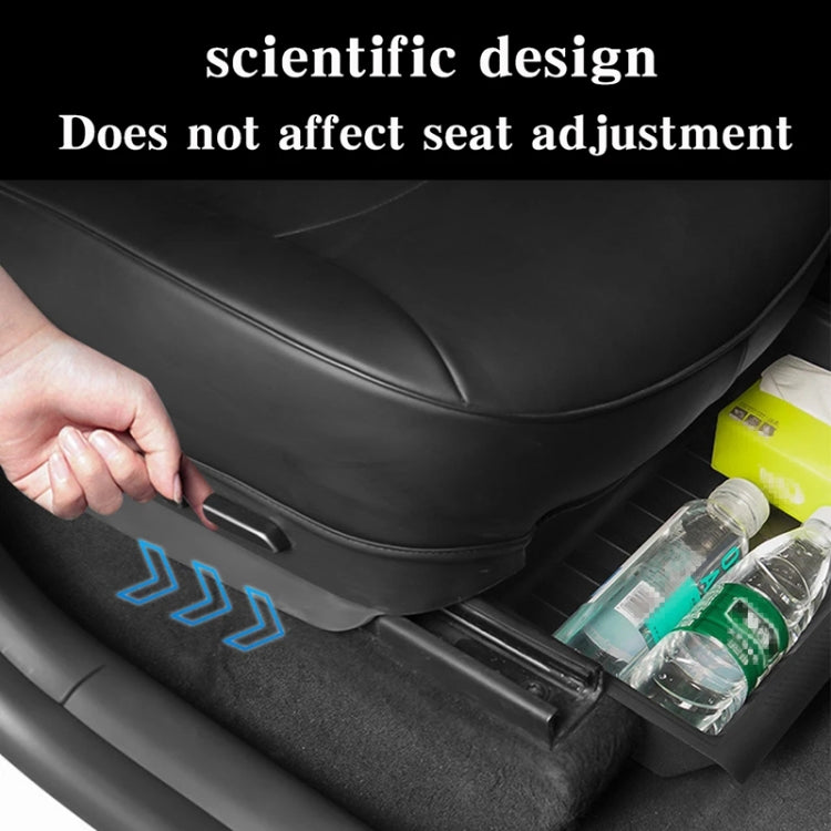 For Tesla Model Y 2021-2023 TPE Storage Organizer Under Car Seat, Style:without Cover(White) - Stowing Tidying by PMC TechLife | Online Shopping South Africa | PMC TechLife | Buy Now Pay Later Mobicred