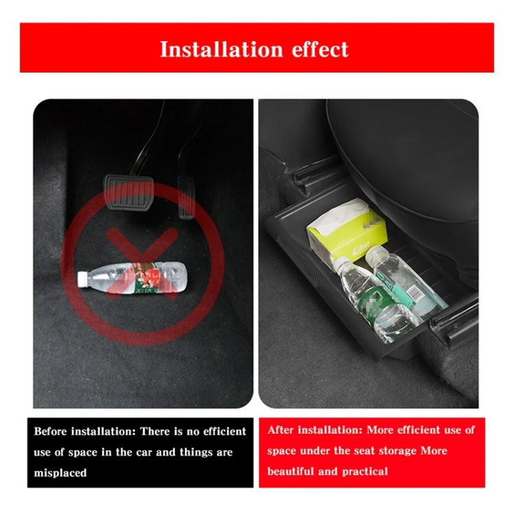For Tesla Model Y 2021-2023 TPE Storage Organizer Under Car Seat, Style:with Cover(White) - Stowing Tidying by PMC TechLife | Online Shopping South Africa | PMC TechLife | Buy Now Pay Later Mobicred
