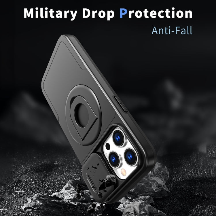 For iPhone 12 Camshield MagSafe Ring Holder Armor Phone Case(Black) - free shipping - PMC TechLife - Order now!