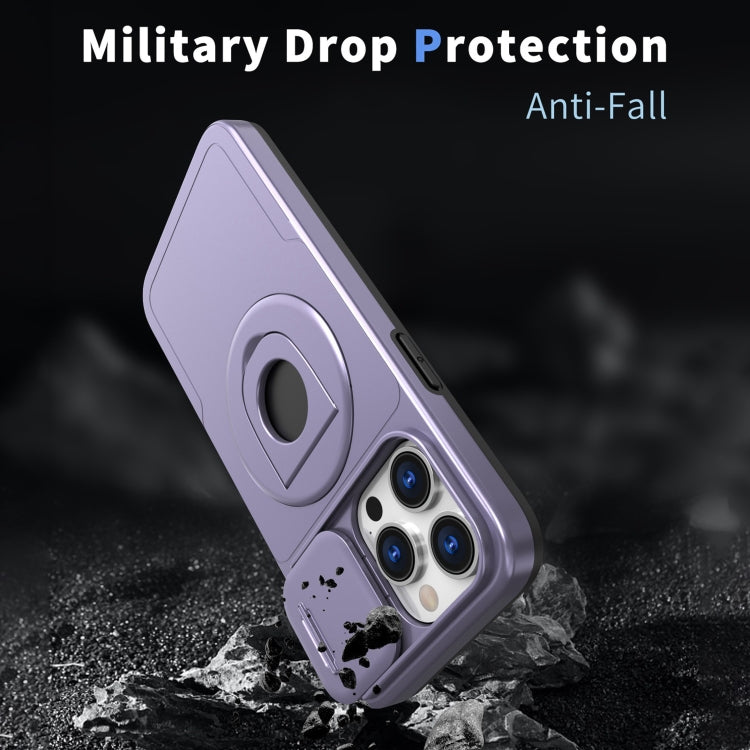For iPhone 11 Pro Max Camshield MagSafe Ring Holder Armor Phone Case(Purple) - iPhone 11 Pro Max Cases by PMC TechLife | Online Shopping South Africa | PMC TechLife