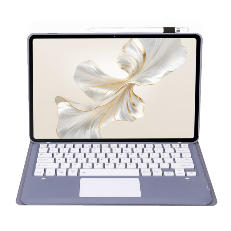 For Honor Pad 9 AH19-A TPU Ultra-thin Detachable Bluetooth Keyboard Tablet Leather Case with Touchpad(Purple) - Huawei Keyboard by PMC TechLife | Online Shopping South Africa | PMC TechLife