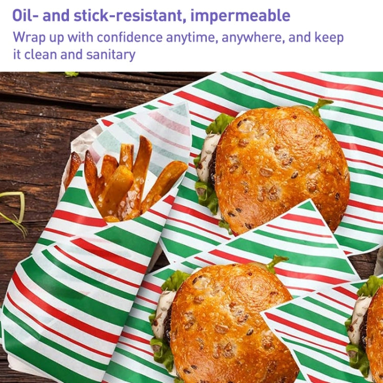 100sheets / Pack Striped Baking Greaseproof Paper Food Placemat Paper, size: 30x30cm(Orange) - Retail Packaging by PMc TechLife | Online Shopping South Africa | PMc TechLife | Buy Now Pay Later Mobicred