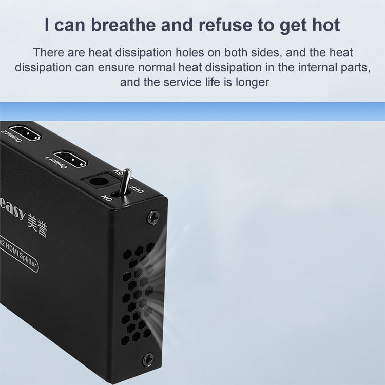Measy SPH102 1 to 2 HDMI 1080P Simultaneous Display Splitter(UK Plug) - free shipping - PMC Jewellery - Order now!