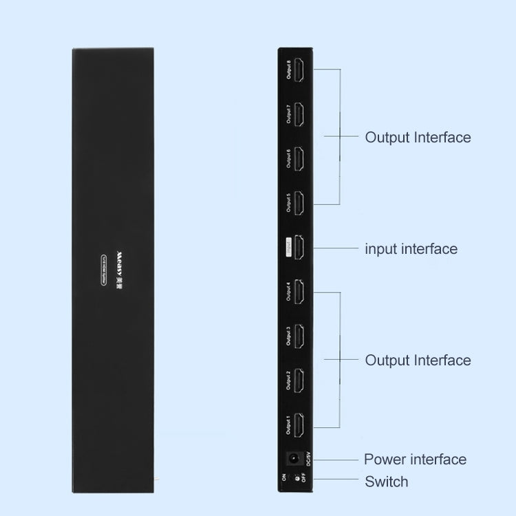 Measy SPH108 1 to 8 4K HDMI 1080P Simultaneous Display Splitter(EU Plug) - free shipping - PMC Jewellery - Order now!