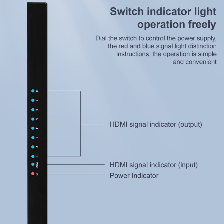 Measy SPH108 1 to 8 4K HDMI 1080P Simultaneous Display Splitter(UK Plug) - free shipping - PMC Jewellery - Order now!