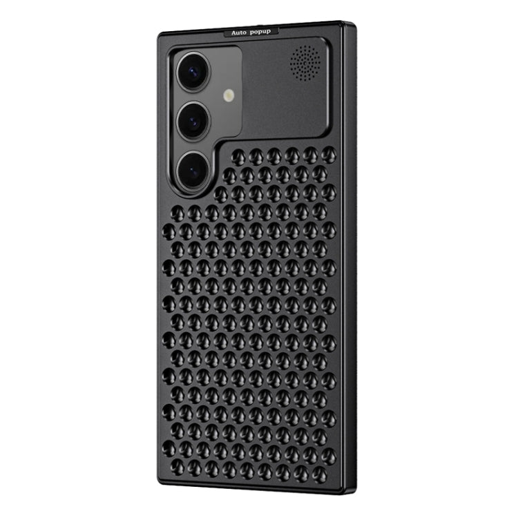 For Samsung Galaxy S24+ 5G R-JUST RJ58 Aromatherapy Metal Cooling Phone Case(Black) - Galaxy S24+ 5G Cases by R-JUST | Online Shopping South Africa | PMC Jewellery