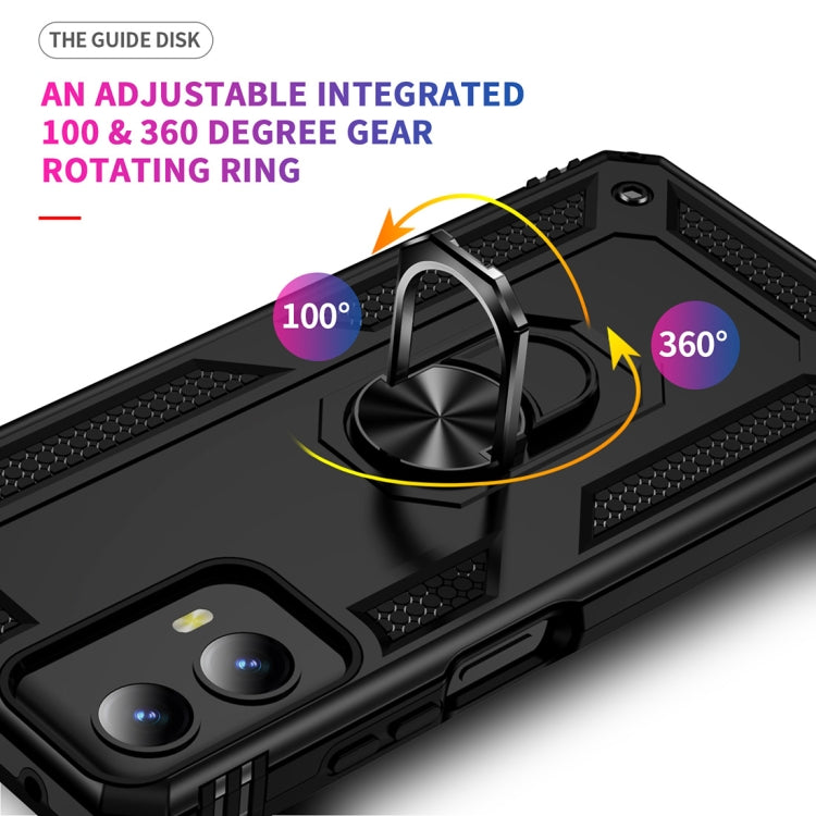 For Motorola Moto G Play 5G 2024 Shockproof TPU + PC Phone Case with Holder(Black) - Motorola Cases by PMC Jewellery | Online Shopping South Africa | PMC Jewellery | Buy Now Pay Later Mobicred