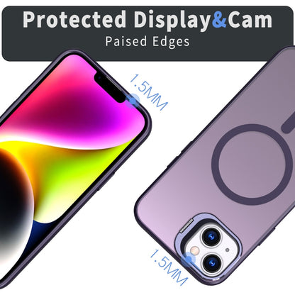 For iPhone 12 Metal Invisible Camera Holder MagSafe Magnetic Phone Case(Purple) - iPhone 12 / 12 Pro Cases by PMC Jewellery | Online Shopping South Africa | PMC Jewellery