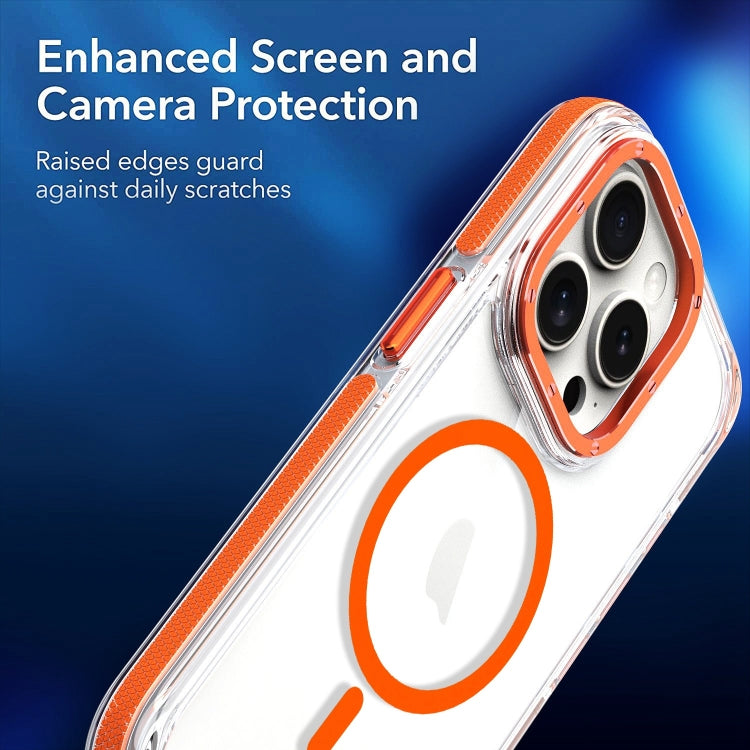 For iPhone 14 Pro Max Dual-Color Clear Acrylic Hybrid TPU MagSafe Phone Case(Grey) - iPhone 14 Pro Max Cases by PMC TechLife | Online Shopping South Africa | PMC TechLife
