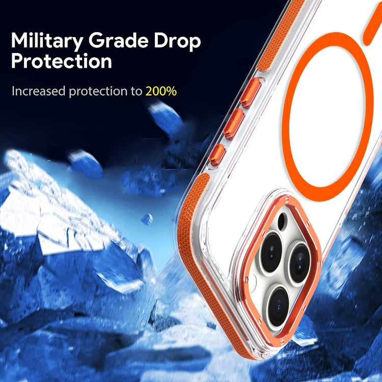 For iPhone 16 Dual-Color Clear Acrylic Hybrid TPU MagSafe Phone Case(Grey) - free shipping - PMC TechLife - Order now!