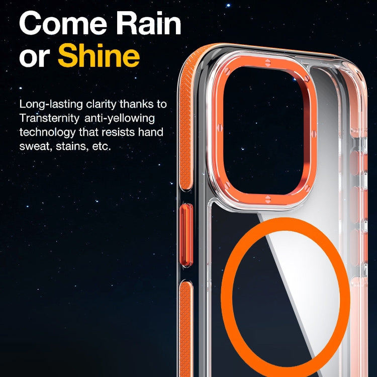 For iPhone 11 Pro Max Dual-Color Clear Acrylic Hybrid TPU MagSafe Phone Case(Blue) - iPhone 11 Pro Max Cases by PMC TechLife | Online Shopping South Africa | PMC TechLife