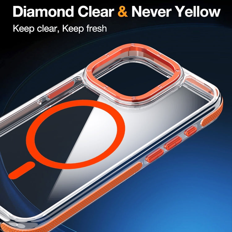 For iPhone 14 Plus Dual-Color Clear Acrylic Hybrid TPU MagSafe Phone Case(Red) - iPhone 14 Plus Cases by PMC TechLife | Online Shopping South Africa | PMC TechLife