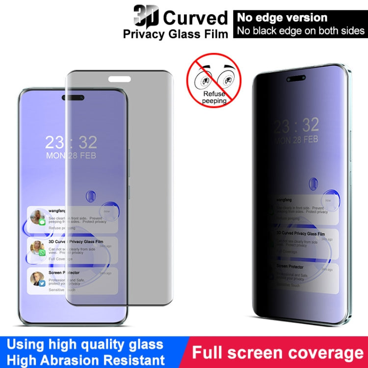 For Honor Magic6 RSR Porsche Design imak No Edge Version 3D Curved Privacy Full Screen Tempered Glass Film - Honor Tempered Glass by imak | Online Shopping South Africa | PMC Jewellery | Buy Now Pay Later Mobicred