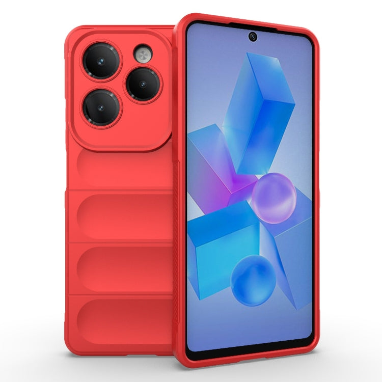For Infinix Hot 40 Pro / Hot 40 Magic Shield TPU + Flannel Phone Case(Red) - Infinix Cases by PMC TechLife | Online Shopping South Africa | PMC TechLife | Buy Now Pay Later Mobicred