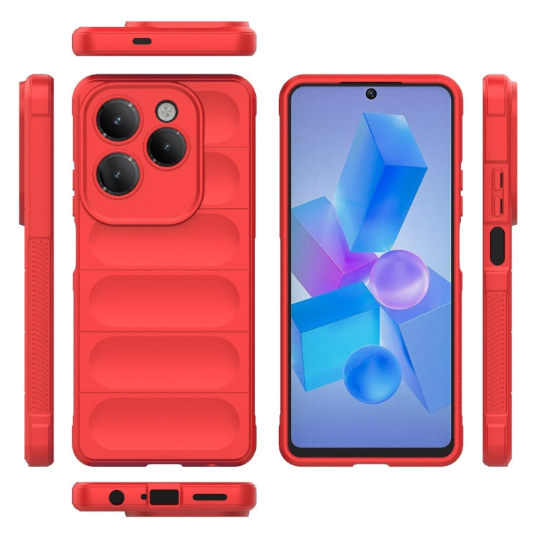 For Infinix Hot 40 Pro / Hot 40 Magic Shield TPU + Flannel Phone Case(Red) - Infinix Cases by PMC TechLife | Online Shopping South Africa | PMC TechLife | Buy Now Pay Later Mobicred