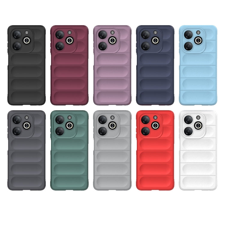 For Infinix Smart 8 Magic Shield TPU + Flannel Phone Case(Dark Grey) - Infinix Cases by PMC TechLife | Online Shopping South Africa | PMC TechLife | Buy Now Pay Later Mobicred