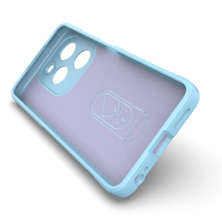 For Infinix Smart 8 Magic Shield TPU + Flannel Phone Case(Light Blue) - Infinix Cases by PMC Jewellery | Online Shopping South Africa | PMC Jewellery | Buy Now Pay Later Mobicred