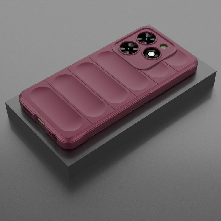 For Tecno Spark Go 2024 / 20C / Pop 8 Magic Shield TPU + Flannel Phone Case(Wine Red) - Tecno Cases by PMC Jewellery | Online Shopping South Africa | PMC Jewellery | Buy Now Pay Later Mobicred
