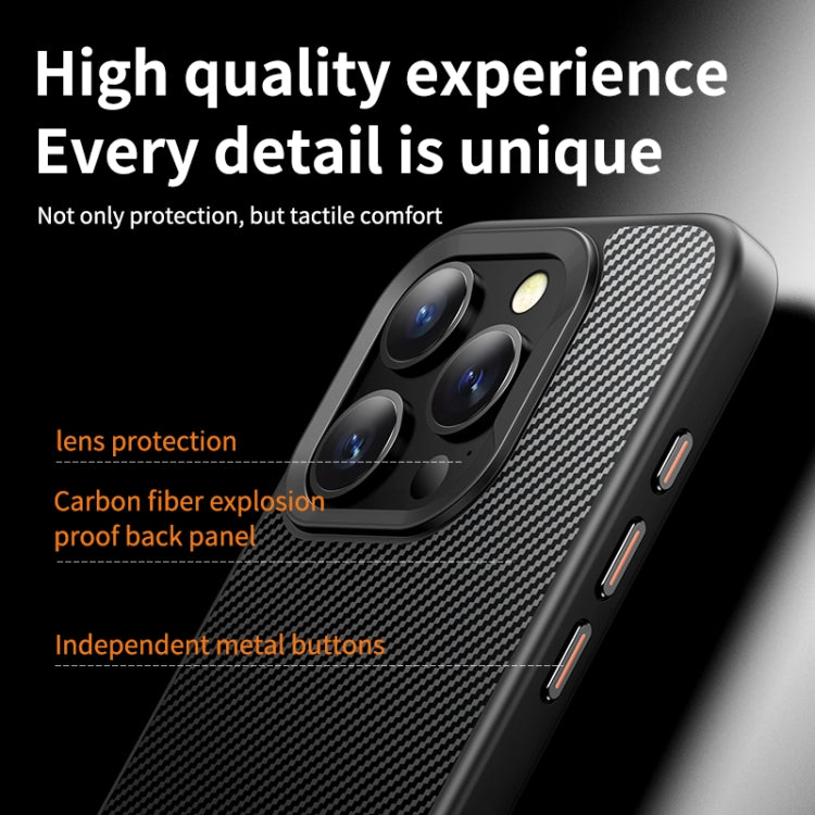For iPhone 14 Pro Max MagSafe Kevlar Fiber Shockproof Phone Case(Black) - iPhone 14 Pro Max Cases by PMC TechLife | Online Shopping South Africa | PMC TechLife
