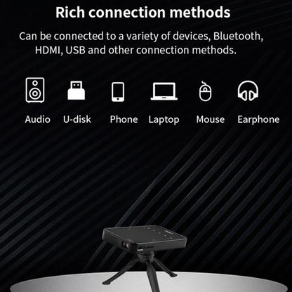 S90 DLP Android 9.0 2GB+32GB 4K Mini WiFi Smart Projector, Power Plug:AU Plug(Black) - Mini Projector by PMC Jewellery | Online Shopping South Africa | PMC Jewellery | Buy Now Pay Later Mobicred