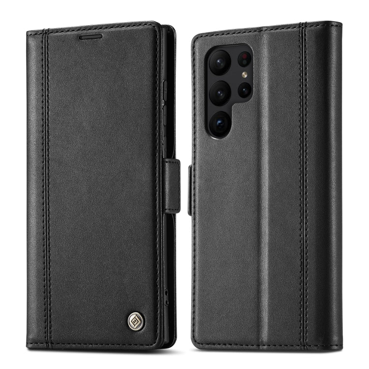 For Samsung Galaxy S24 Ultra LC.IMEEKE Skin-friendly Card Slots Leather Phone Case(Black) - Galaxy S24 Ultra 5G Cases by LC.IMEEKE | Online Shopping South Africa | PMC Jewellery | Buy Now Pay Later Mobicred