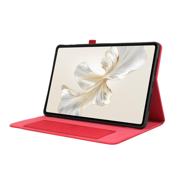 For Honor Pad 9 Fabric Texture Horizontal Flip Leather Tablet Case(Red) - free shipping - PMC TechLife - Order now!