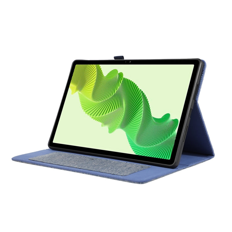 For Honor MagicPad 2 12.3 Fabric Texture Horizontal Flip Leather Tablet Case(Blue) - Honor by PMC TechLife | Online Shopping South Africa | PMC TechLife | Buy Now Pay Later Mobicred