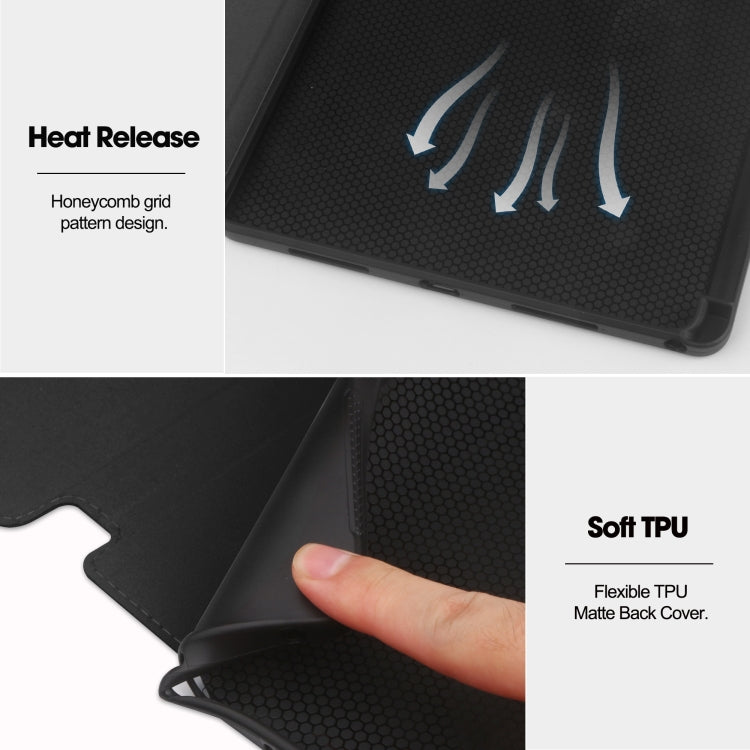 For Lenovo Tab M11/ Xiaoxin Pad 11 2024 Ultimate Pure Color Leather Smart Tablet Case(Black) - Lenovo by PMC TechLife | Online Shopping South Africa | PMC TechLife | Buy Now Pay Later Mobicred
