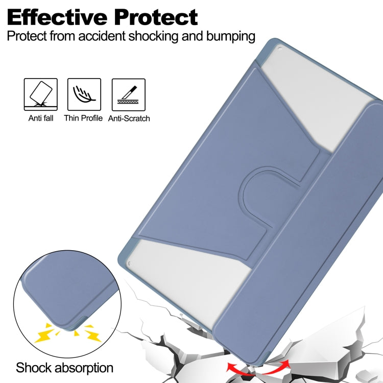 For Lenovo Tab M11/Xiaoxin Pad 11 2024 360 Rotation Transparent Smart Leather Case with Keyboard(Lavender) - free shipping - PMC Jewellery - Order now!