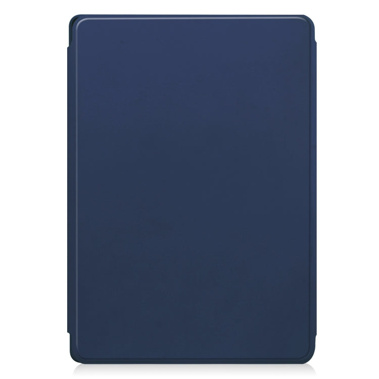 For Lenovo Tab M11/Xiaoxin Pad 11 2024 360 Rotation Transparent Smart Leather Case with Keyboard(Dark Blue) - free shipping - PMC Jewellery - Order now!
