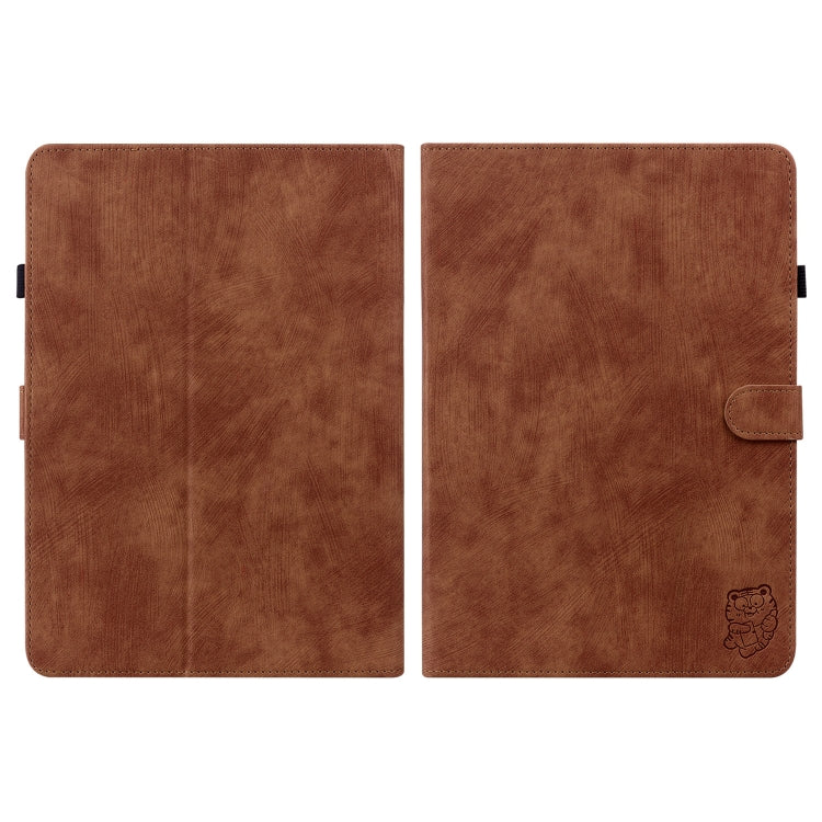 For Amazon Kindle Paperwhite 5  2023 2024 Tiger Pattern Flip Leather Tablet Case(Brown) - Amazon by PMC Jewellery | Online Shopping South Africa | PMC Jewellery | Buy Now Pay Later Mobicred