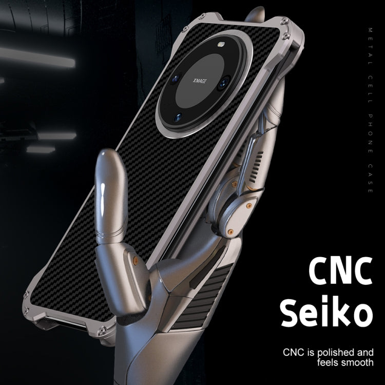 For Huawei Mate 60 R-JUST RJ51 Hollow Metal Phone Protective Case(Space Grey) - free shipping - PMC TechLife - Order now!