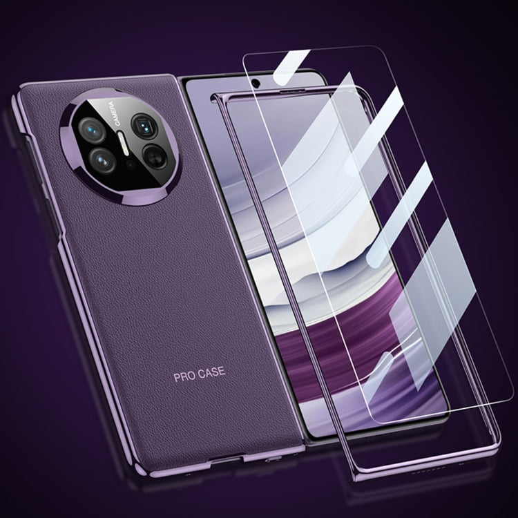 For Huawei Mate X5 GKK Leather Ultra-thin Electroplating Shockproof Phone Case(Purple) - Huawei Cases by GKK | Online Shopping South Africa | PMC Jewellery | Buy Now Pay Later Mobicred