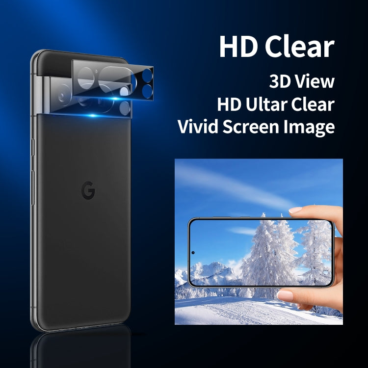 For Google Pixel 8 Pro 2pcs 0.16mm 9H Nanoglass Fingerprint Unlock Screen Film with 2pcs Lens Film - Google Tempered Glass by PMC Jewellery | Online Shopping South Africa | PMC Jewellery | Buy Now Pay Later Mobicred