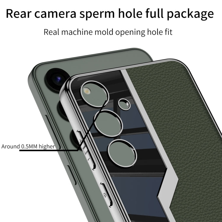 For Samsung Galaxy S24 5G GKK Plating TPU + Leather Supercar Full Coverage Phone Case(Green) - free shipping - PMC Jewellery - Order now!