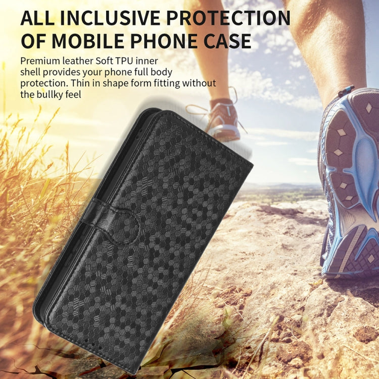 For Motorola Edge 5G 2024 Honeycomb Dot Texture Leather Phone Case(Blue) - Motorola Cases by PMC Jewellery | Online Shopping South Africa | PMC Jewellery | Buy Now Pay Later Mobicred