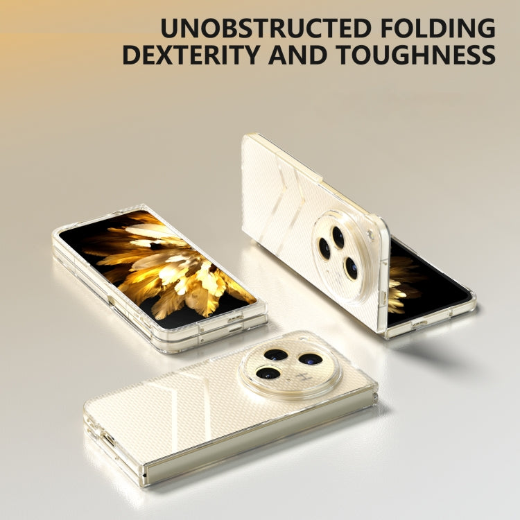 For OPPO Find N3 Wave Pattern Transparent Frosted Phone Case - OPPO Cases by PMC TechLife | Online Shopping South Africa | PMC TechLife | Buy Now Pay Later Mobicred