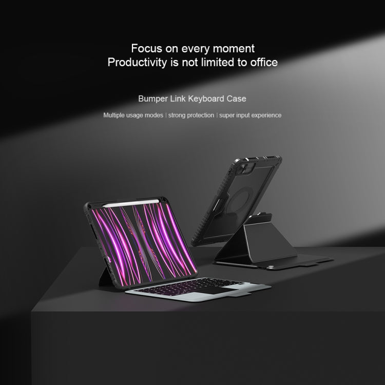 For iPad Pro 11 2024 Nillkin Backlit Version Bumper Link Keyboard Case - free shipping - PMC Jewellery - Order now!