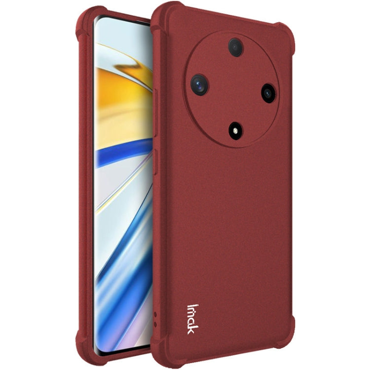 For Honor X9b 5G / Magic6 Lite 5G imak Shockproof Airbag TPU Phone Case(Matte Red) - Honor Cases by imak | Online Shopping South Africa | PMC Jewellery | Buy Now Pay Later Mobicred