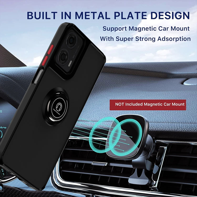 For Motorola Moto G24 / G04 Q Shadow 1 Series TPU + PC Phone Case with Ring(Black+Red) - Motorola Cases by PMC TechLife | Online Shopping South Africa | PMC TechLife | Buy Now Pay Later Mobicred
