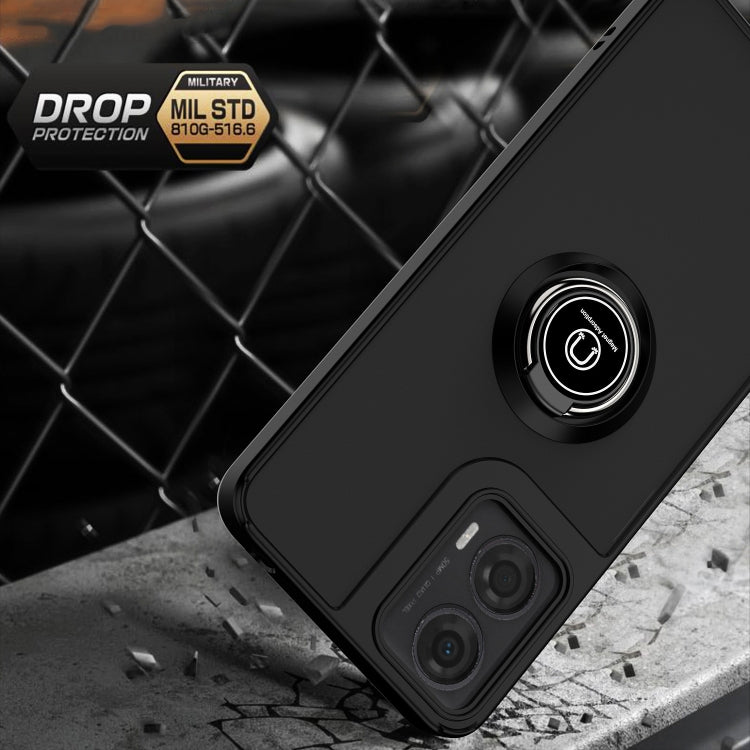 For Motorola Moto G24 / G04 Q Shadow 1 Series TPU + PC Phone Case with Ring(Black+Red) - Motorola Cases by PMC TechLife | Online Shopping South Africa | PMC TechLife | Buy Now Pay Later Mobicred