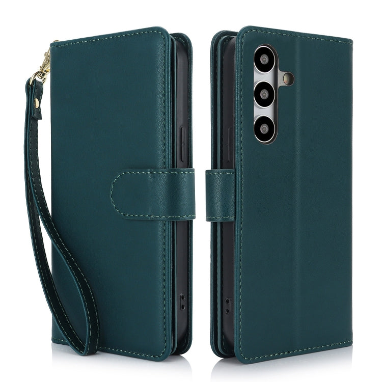 For Samsung Galaxy S24+ / S25+ 5G Multi-Card Wallet RFID Leather Phone Case(Green) - Galaxy S24+ 5G Cases by PMC TechLife | Online Shopping South Africa | PMC TechLife | Buy Now Pay Later Mobicred