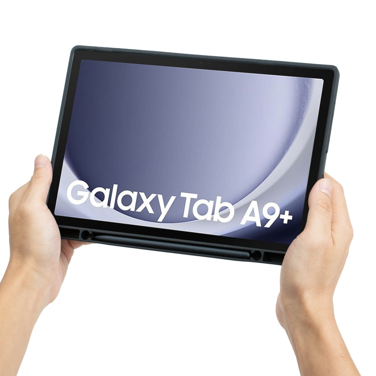 For Samsung Galaxy Tab A9+ X210 TA09B-AS Pen Tray Style Detachable Bluetooth Keyboard Leather Case with Touch Backlight(Black) - Samsung Keyboard by PMC TechLife | Online Shopping South Africa | PMC TechLife | Buy Now Pay Later Mobicred