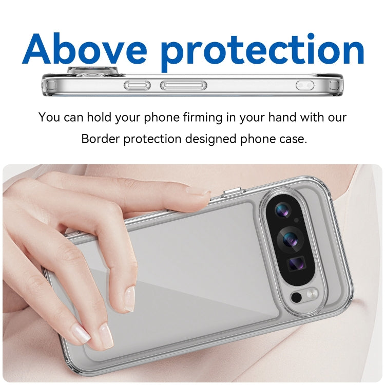 For Google Pixel 9 Colorful Series Acrylic Hybrid TPU Phone Case(Transparent) - Google Cases by PMC TechLife | Online Shopping South Africa | PMC TechLife | Buy Now Pay Later Mobicred